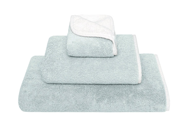 Graccioza Bicolore Towels SEA MIST/WHITE